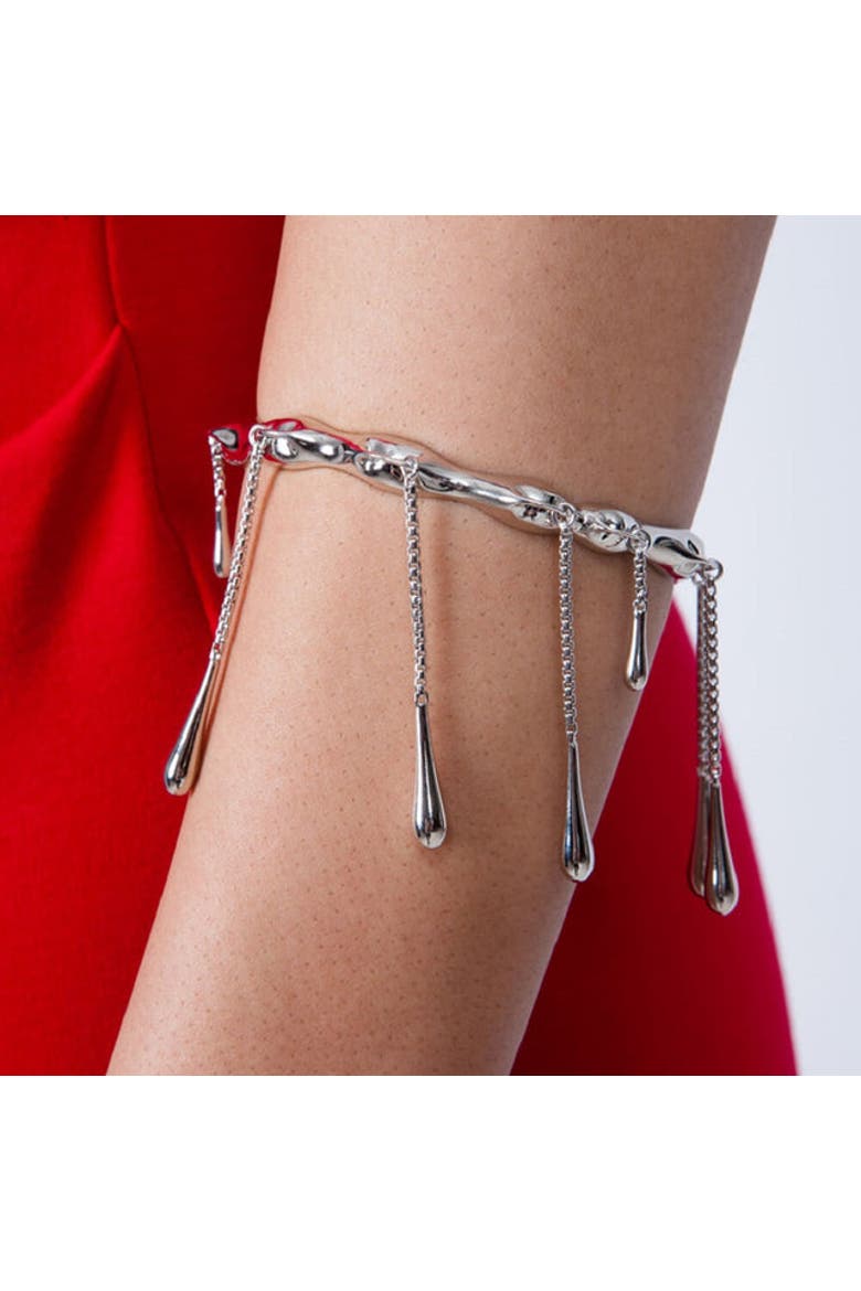 Drop Bangle, Alternate, color, Sterling Silver