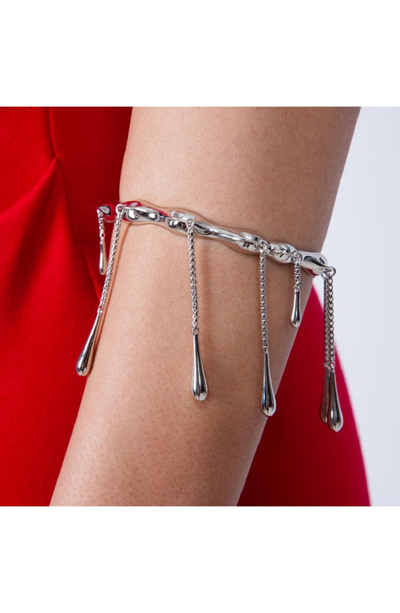 Lucy Quartermaine Drop Bangle, Alternate, color, Sterling Silver