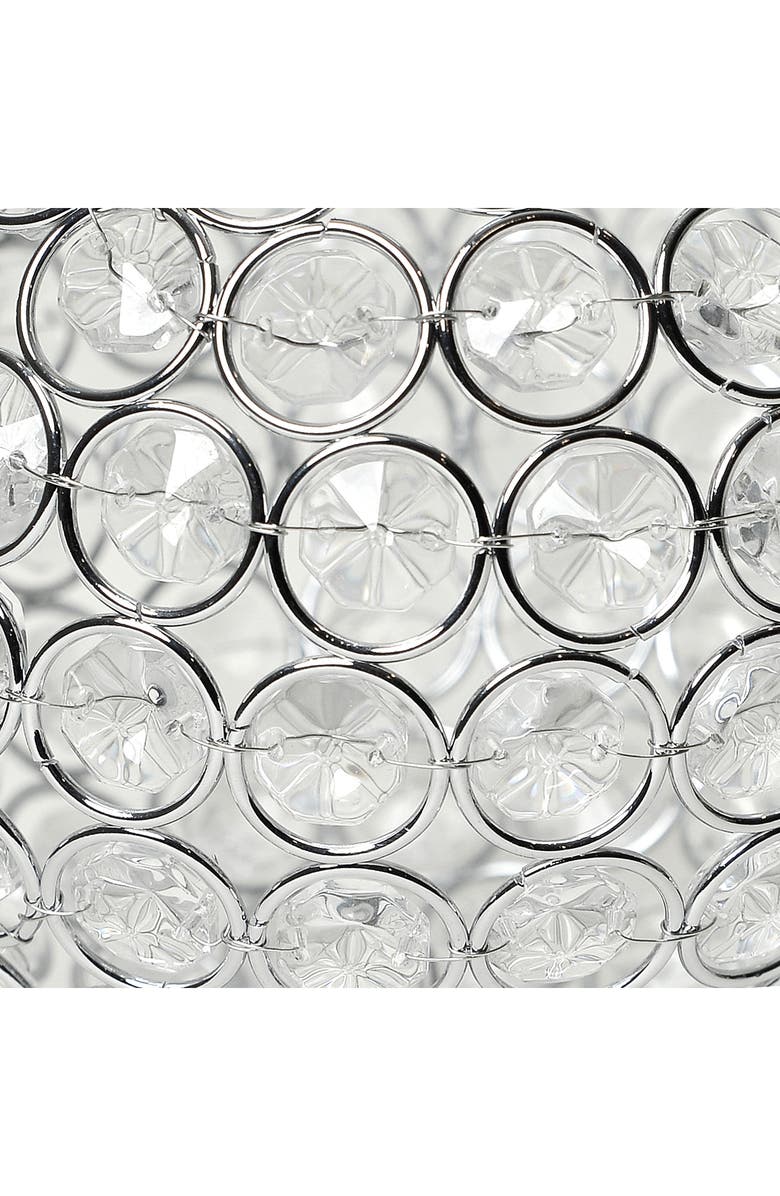 LALIA HOME Elipse Crystal Circular Bowl Candle Holder, Alternate, color, Chrome