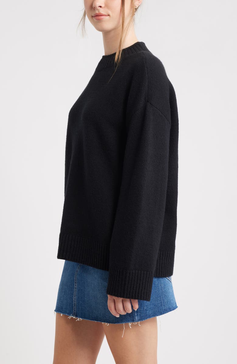 BP. Everyday Easy Cotton Blend Sweater, Alternate, color, Black