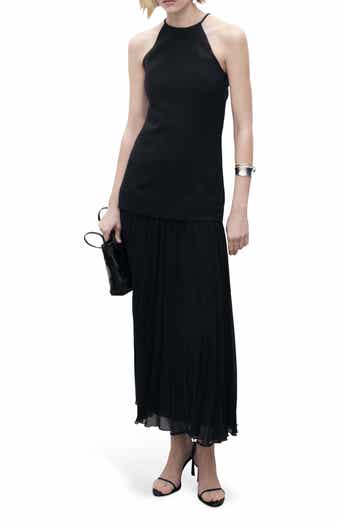 MANGO Mixed Media A-Line Maxi Dress