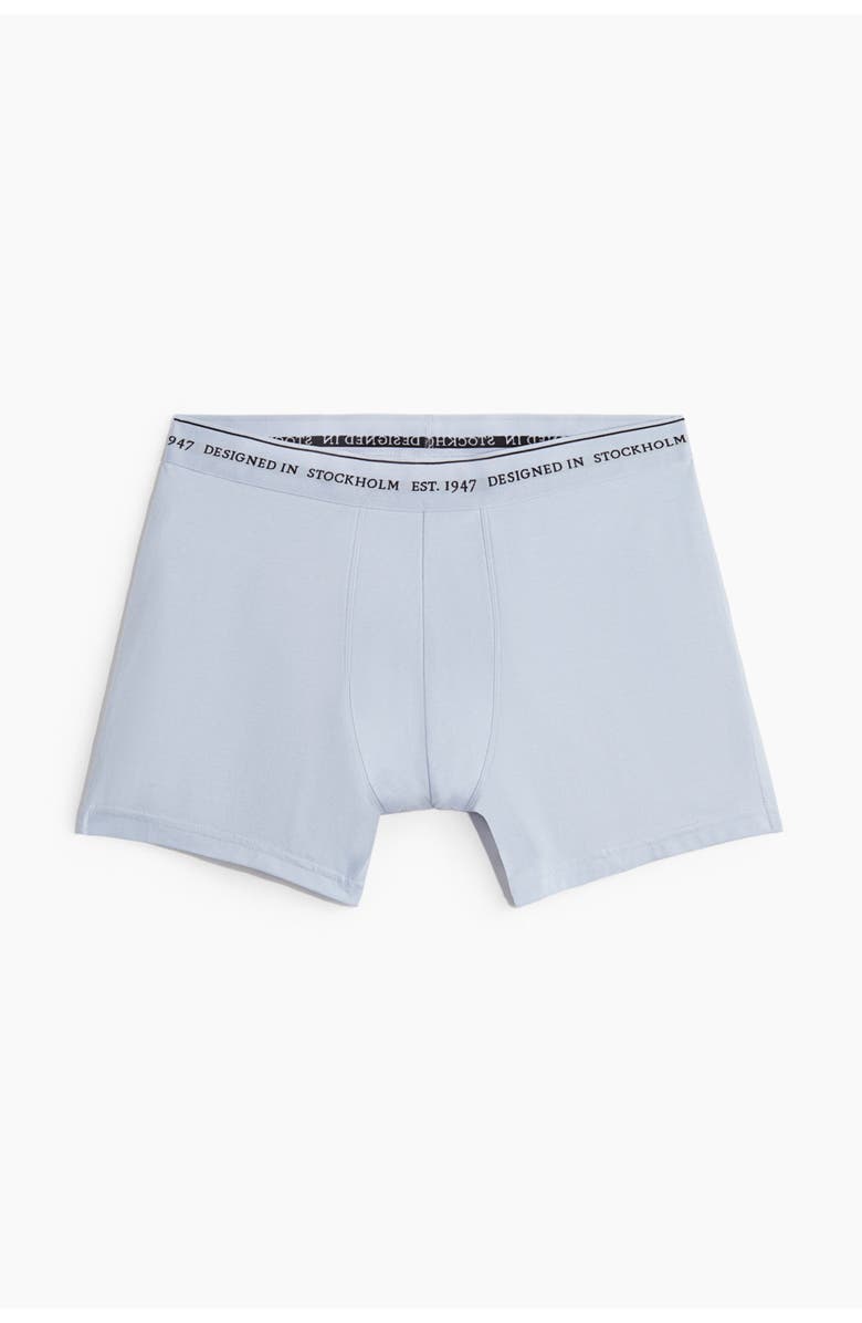 H&M 3-pack Coolmax<sup>®</sup> Mid Trunks, Alternate, color, Light Blue/Dark Gray