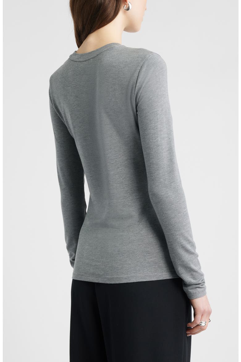Long Sleeve Crewneck T-Shirt, Alternate, color, GREY DARK HEATHER