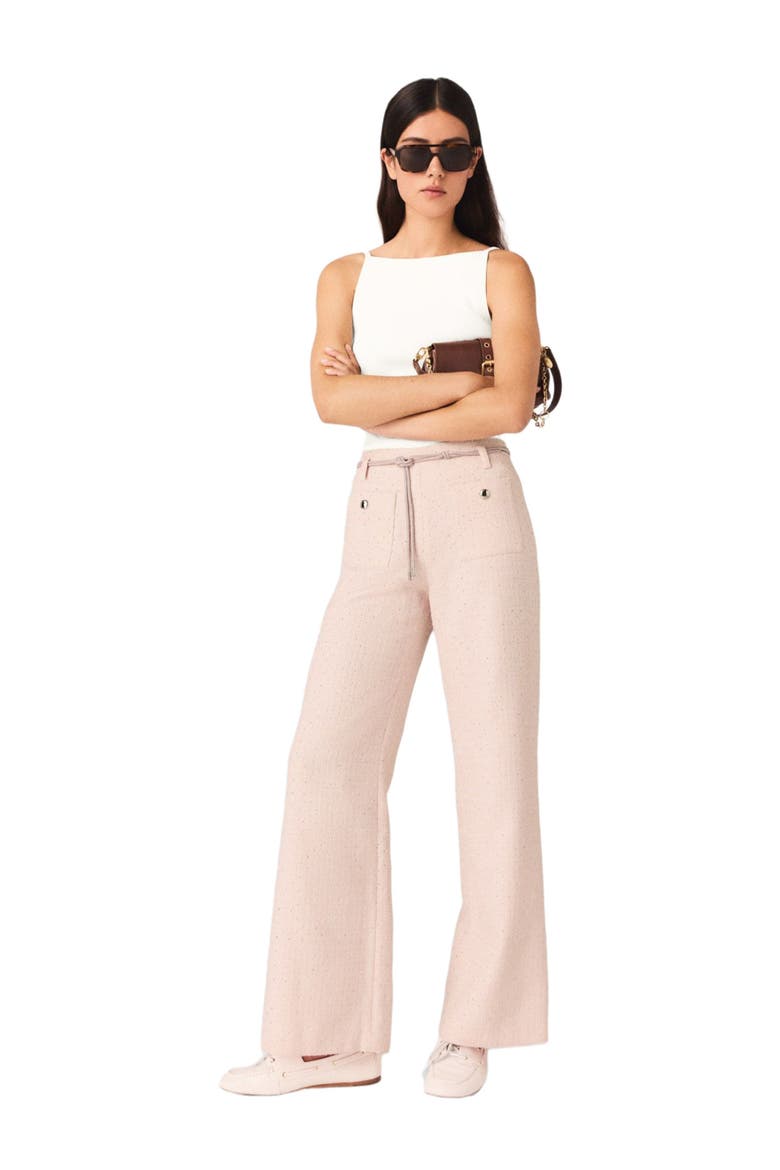 Tweed trousers, Alternate, color, Pink