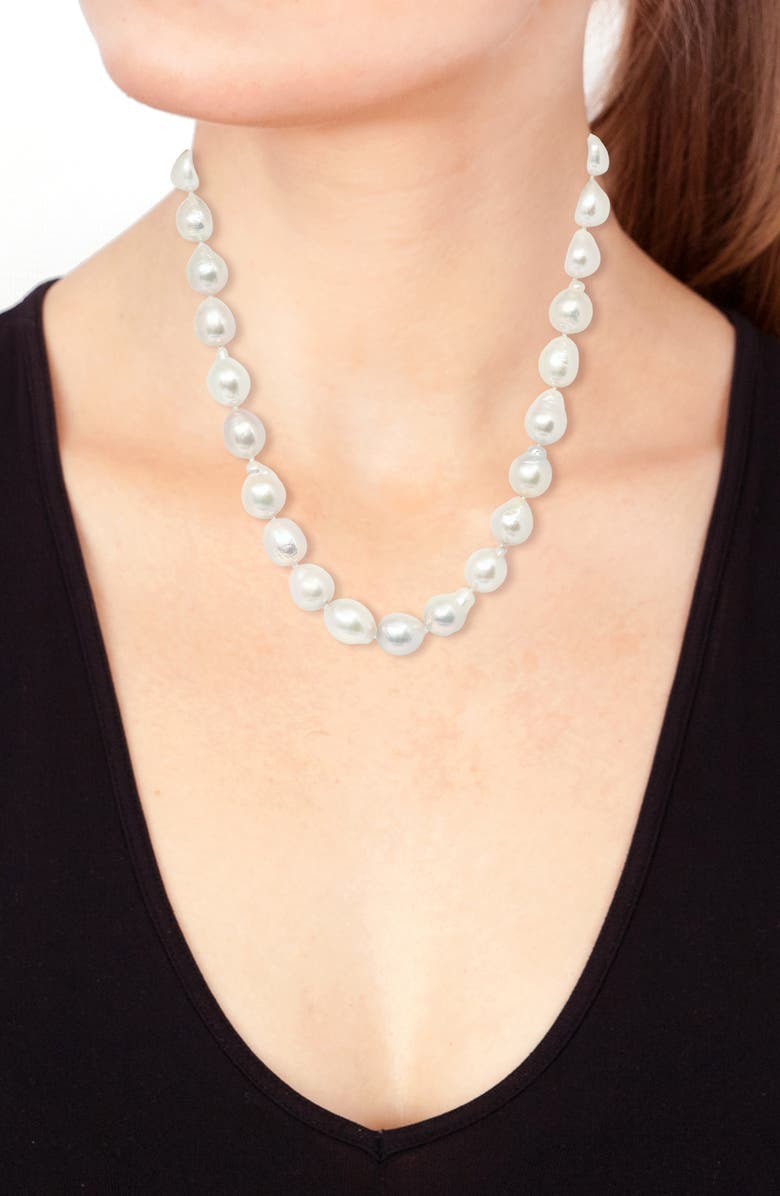 EFFY Freshwater Pearl Strand Necklace, Alternate, color, White Gold
