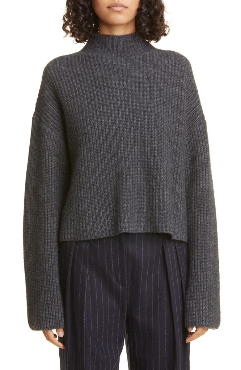 LOULOU DE SAISON Faro Cashmere Mock Neck Sweater, Main, color, 