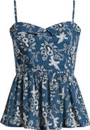 THE GREAT. Verse Peplum Cotton Top