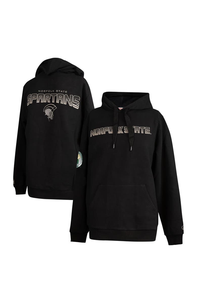 FISLL Men's FISLL  Black Norfolk State Spartans Puff Print Sliced Pullover Hoodie, Main, color, 