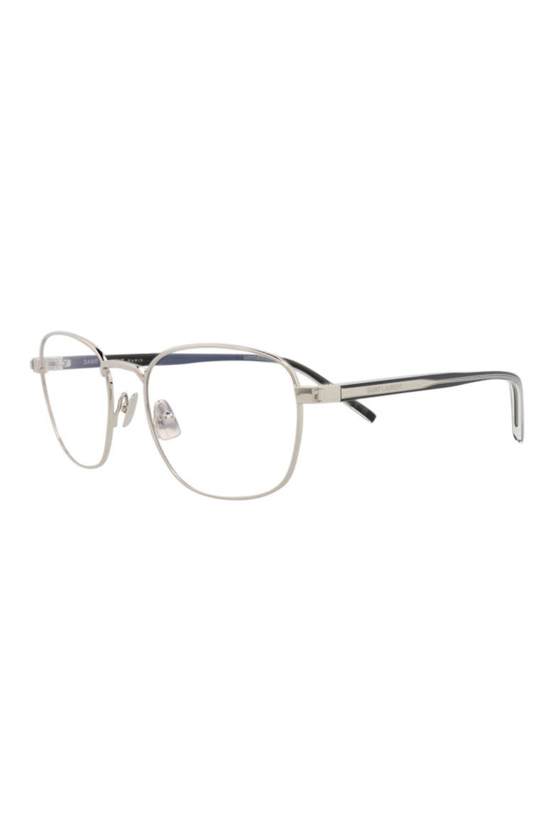 53mm Round Optical Glasses, Alternate, color, SILVER CRYSTAL TRANSPARENT