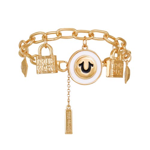 True Religion Charmy Logo Bracelet In Gold