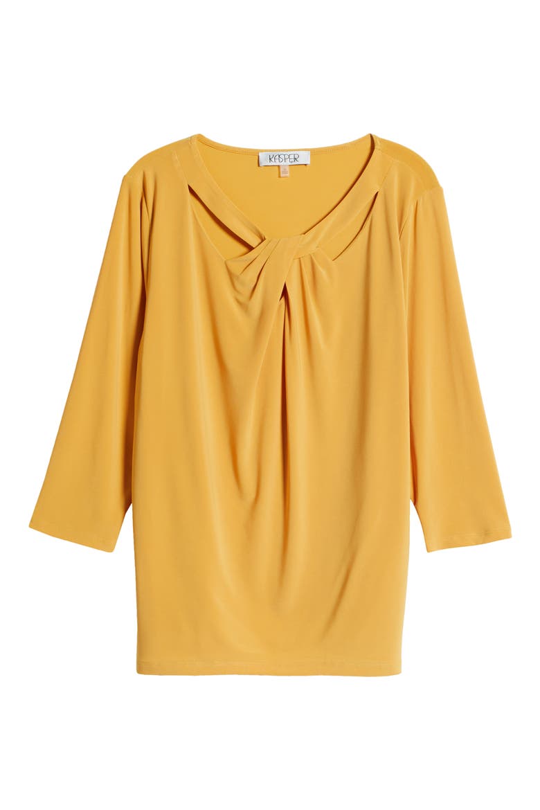 Twist Neck Cutout Top, Alternate, color, GOLD SIGNATURE