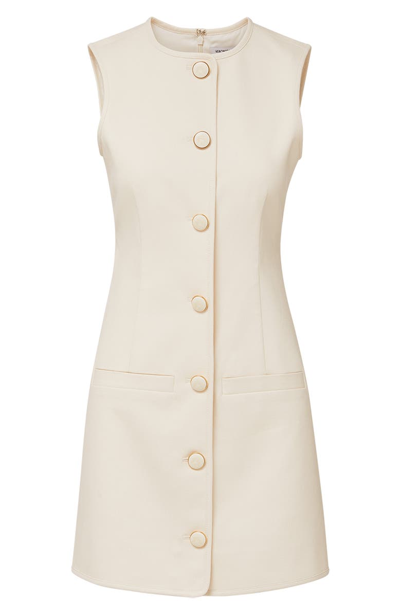 Veronica Beard Whistler Contrast Trim Sleeveless Dress, Alternate, color, 
