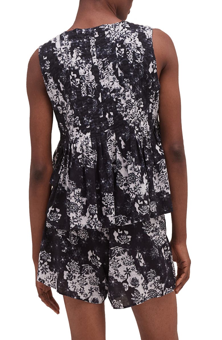 Desmond & Dempsey Pleated Cotton Short Pajamas, Alternate, color, 