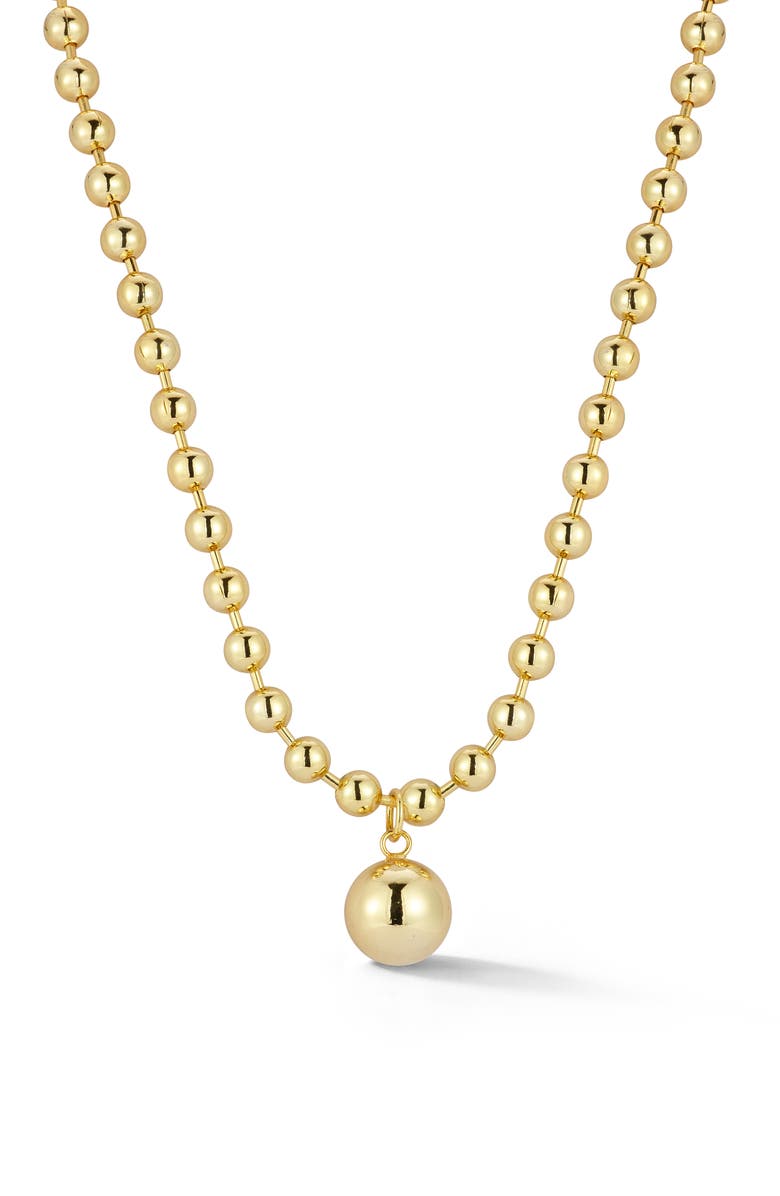 CHLOE AND MADISON Ball Pendant Ball Chain Necklace, Main, color,