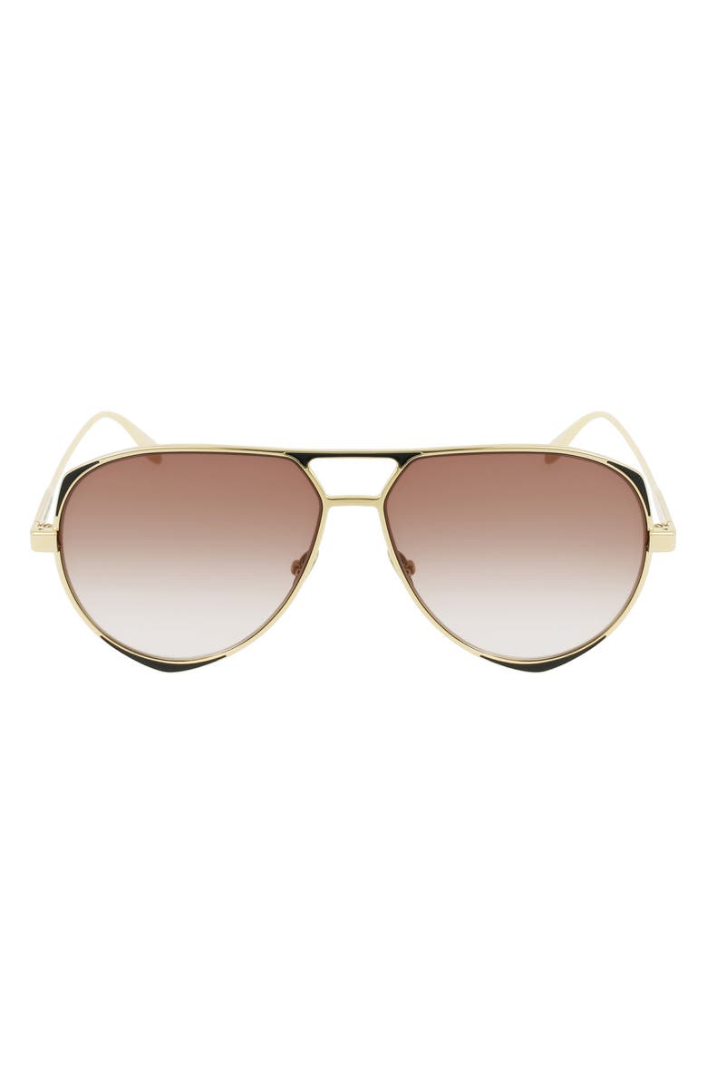McQueen 61mm Aviator Sunglasses, Main, color,