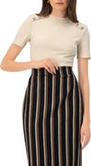IVONNE Puffed Shoulder Natural Top