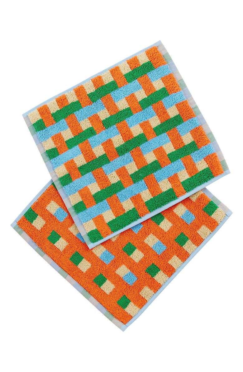 Dusen Dusen Basket Weave Pattern Washcloth, Alternate, color, 