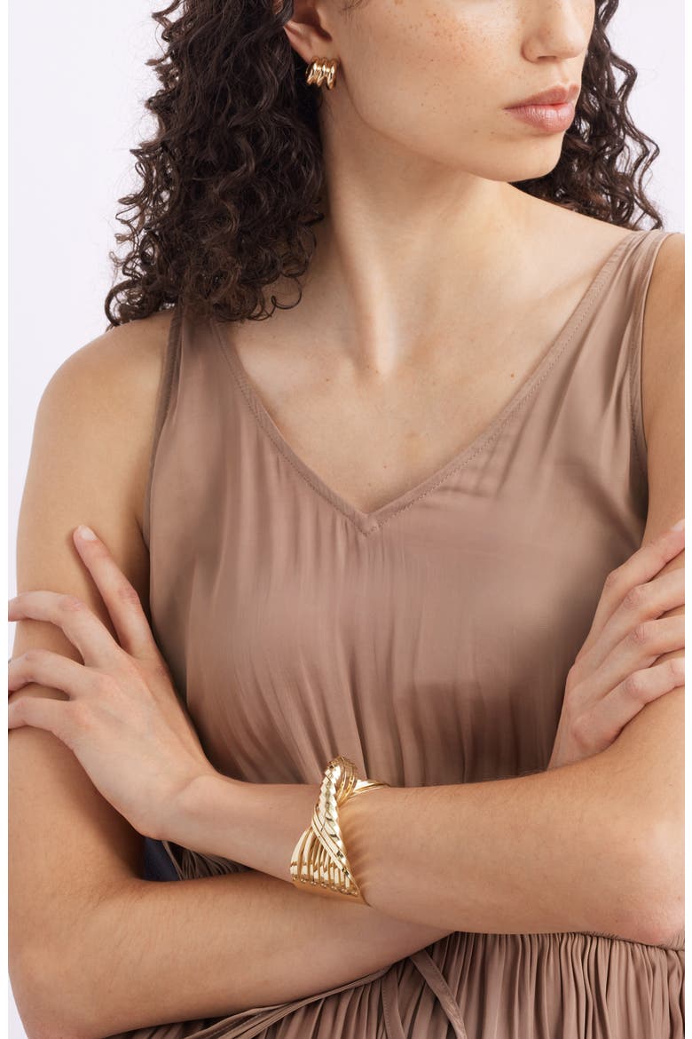 Twisted Cuff, Alternate, color, GOLD