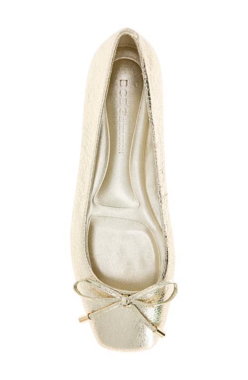 Bcbg Hartly Cap Toe Ballet Flat In Silver
