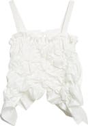 Tao Comme des Garçons Gathered Tumbled Cotton & Tulle Corset Top