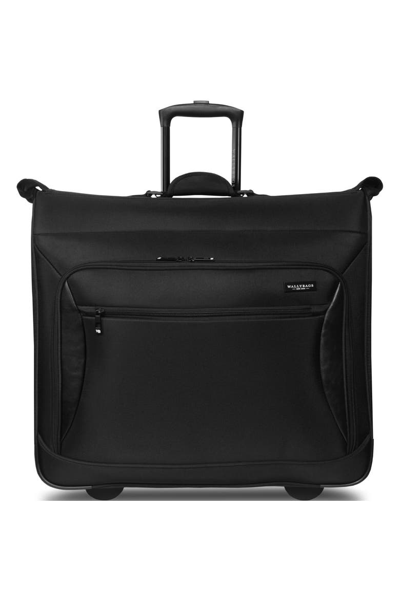 45" Premium Rolling Garment Bag with multiple pockets, Main, color, Black