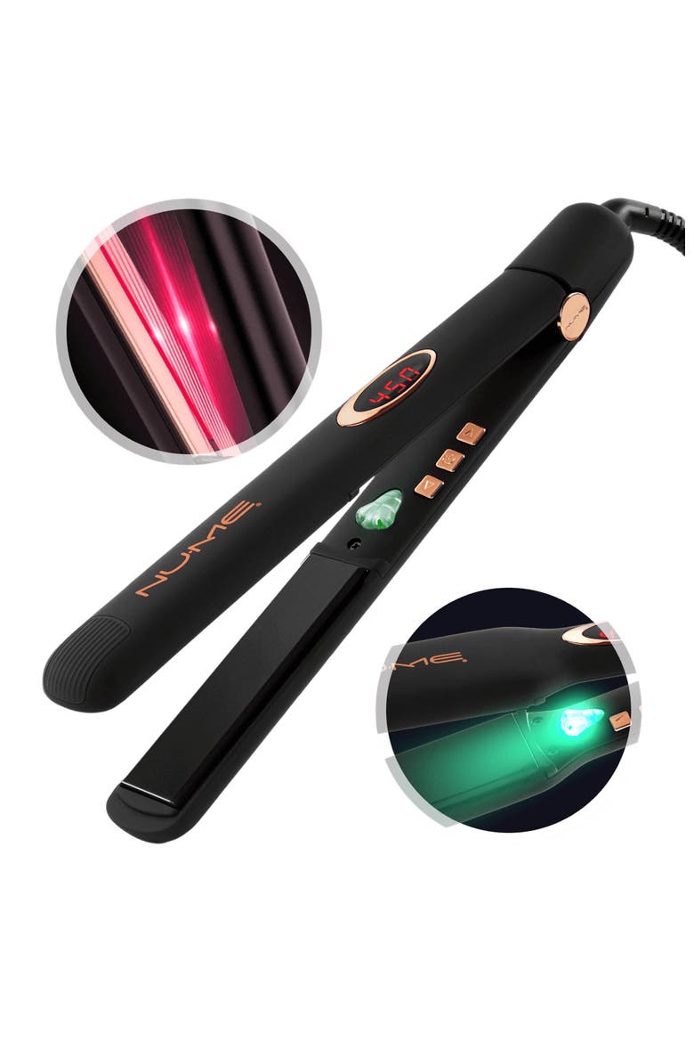 Megastar Flat Iron | 1-inch Tourmaline Hair Straightener, Alternate, color, Black / RoseGold