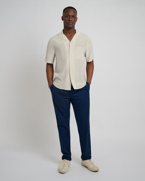 Onia Garment Dye Cotton Drawstring Pant In Deep Navy