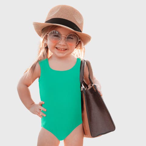 Girls UPF 50+ Nylon/Spandex Blend One-Piece Swimsuit (Toddler/Kids)