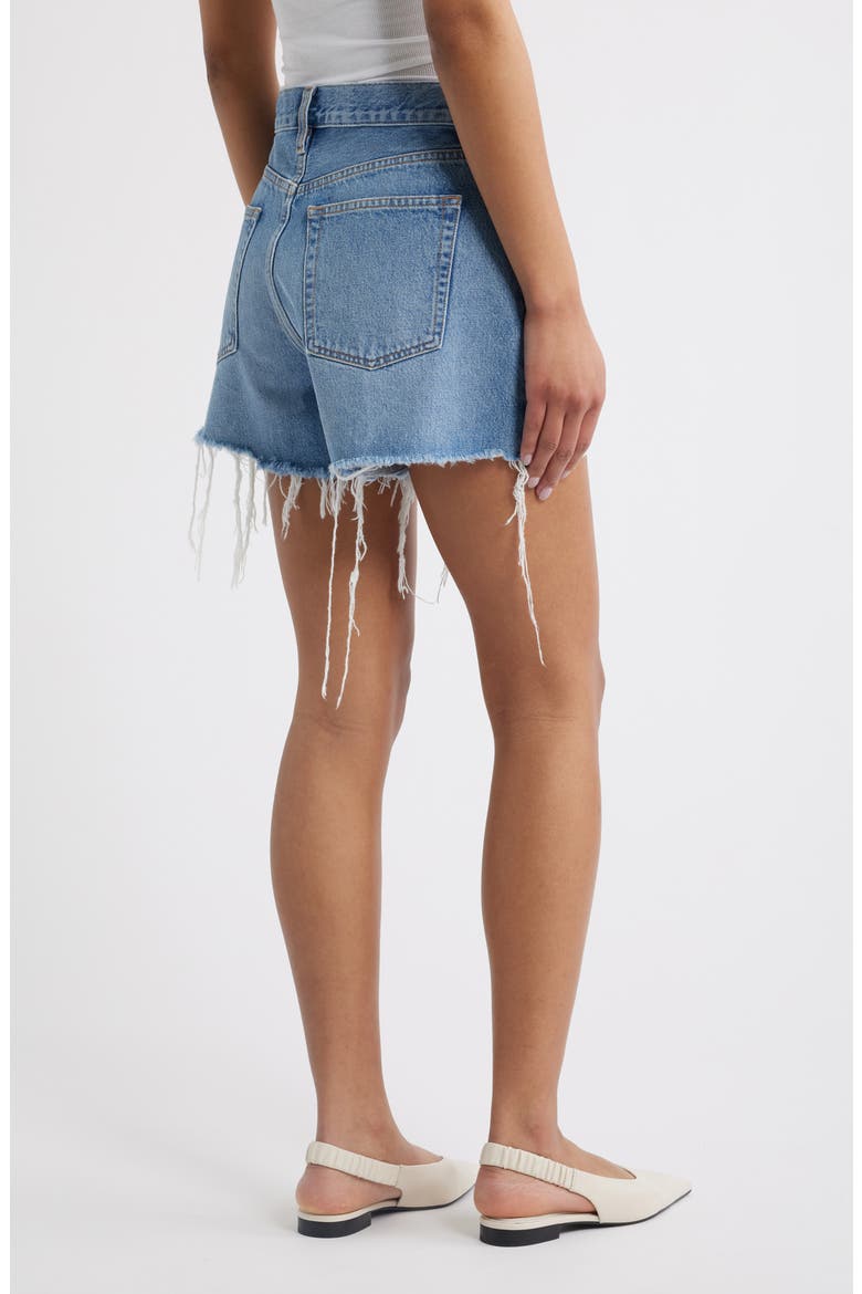The Long Hang High Waist Denim Cutoff Shorts, Alternate, color, LORETTA