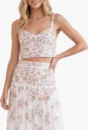 Needle & Thread Eden Rose Sweetheart Crop Top