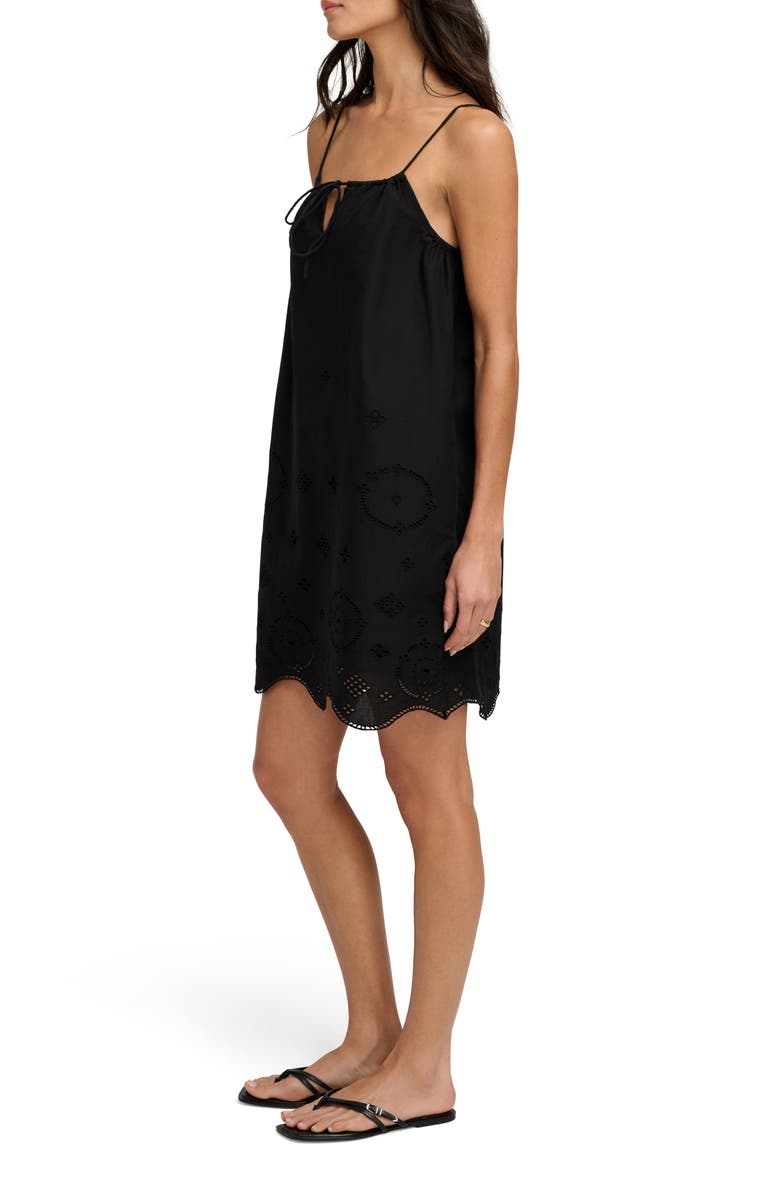 Favorite Daughter The Pretty Please Embroidered Hem Detail Cotton Minidress, Alternate, color, 
