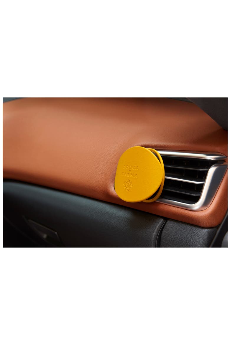 Leather Car Diffuser Case, Alternate, color, YELLOW LEATHER