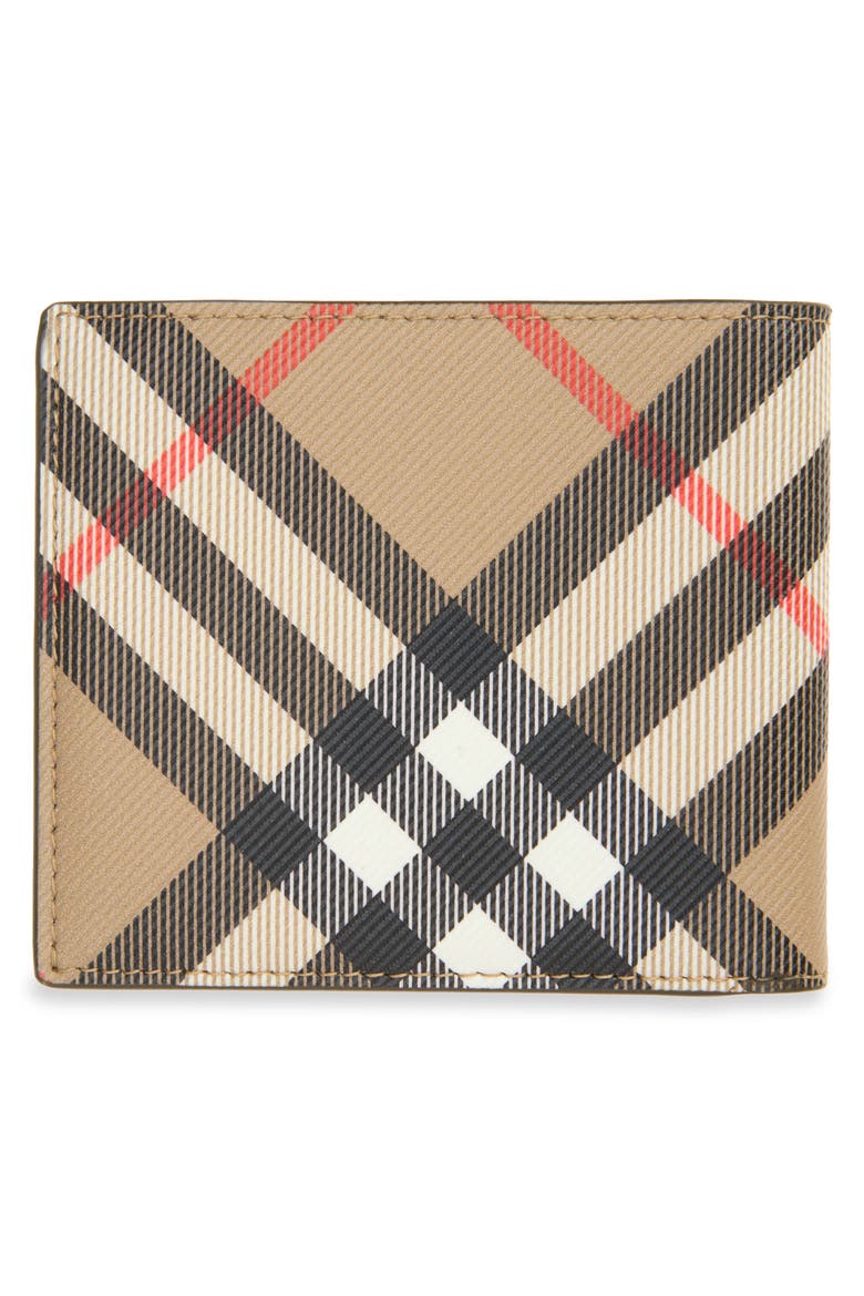 Check Slim Bifold Wallet, Alternate, color, SAND