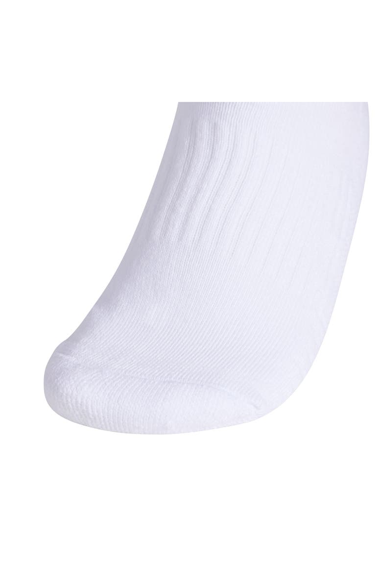 adidas 3-Pack Athletic Cushioned Quarter Socks 6-Pack Athletic Cushioned Quarter Socks, Alternate, color, White/ Clear Grey