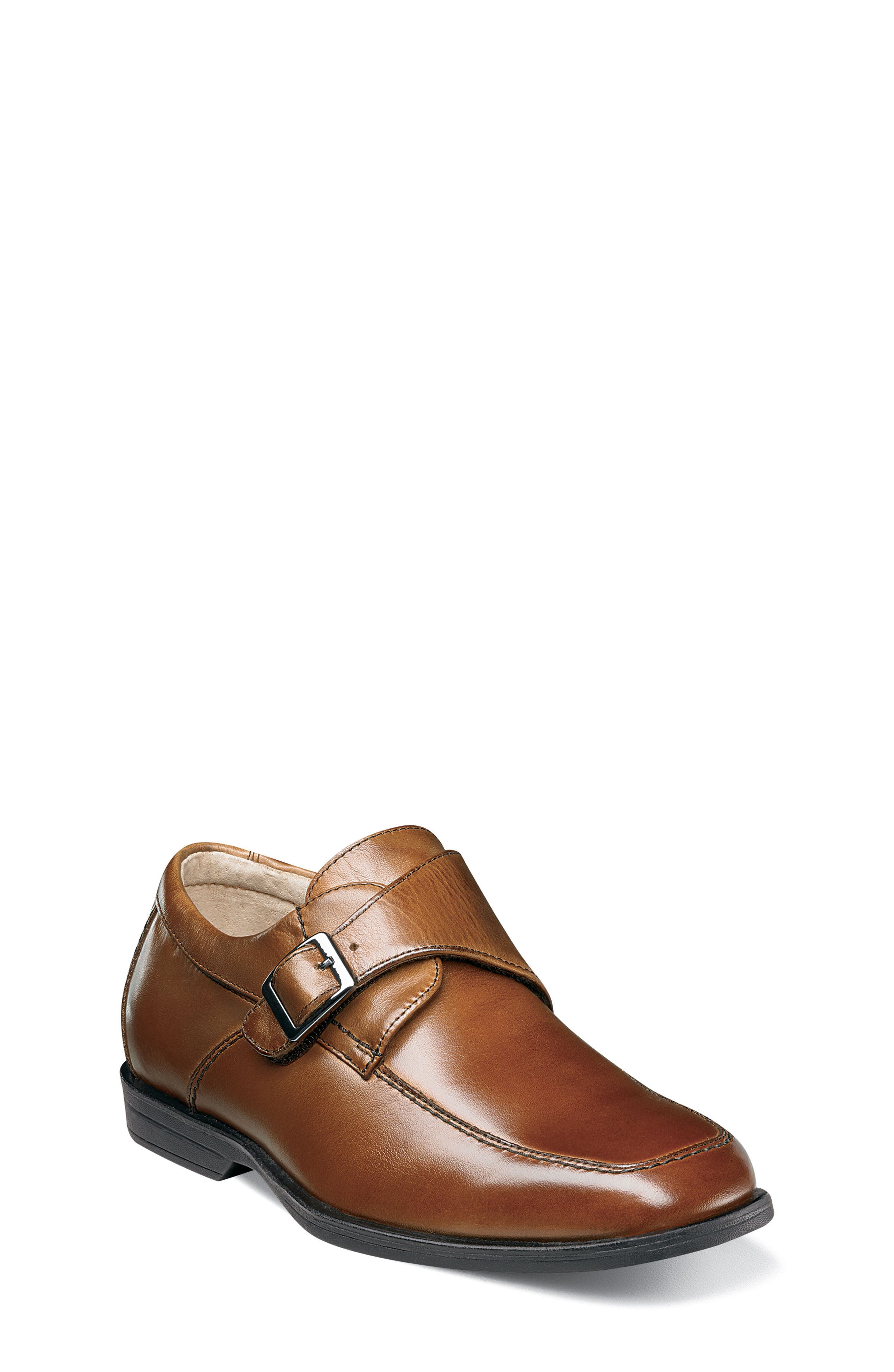 'Reveal' Monk Strap Slip-On, Main, color, COGNAC