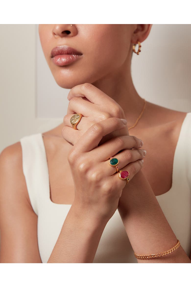 Lucia Cocktail Ring, Alternate, color, Emerald