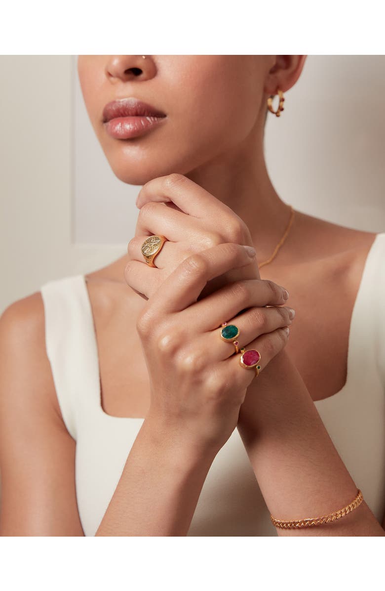 Ottoman Hands Lucia Cocktail Ring, Alternate, color, Emerald