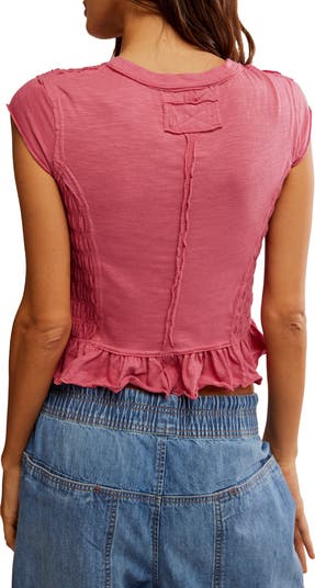 Sylvie Cap Sleeve Smocked Top