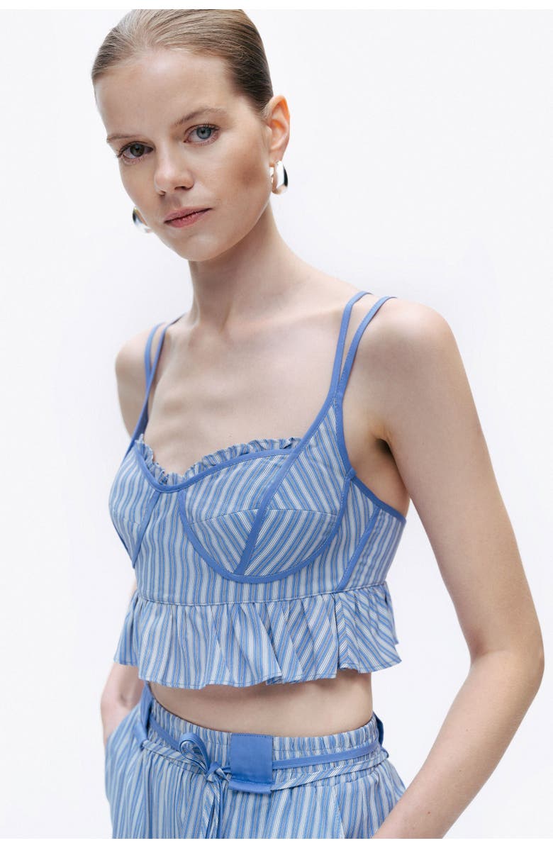 Nocturne Ruffle Crop Top, Alternate, color, 