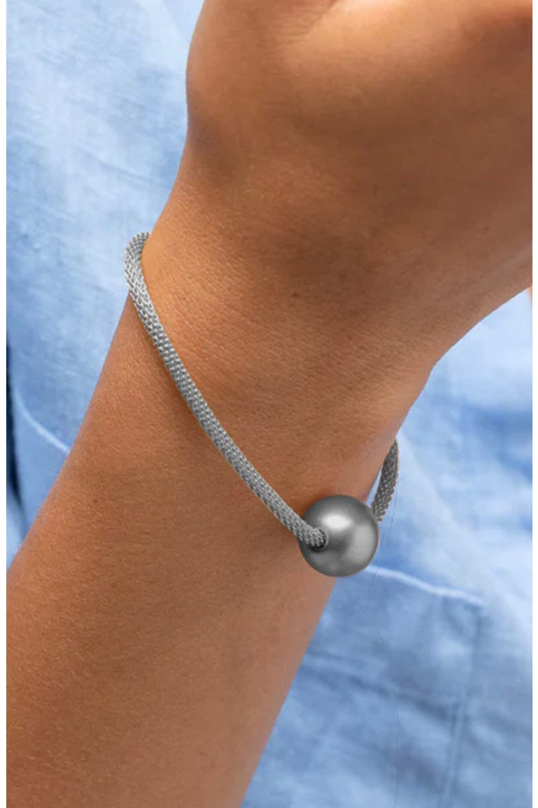 Marina Magnetic Sphere Bracelet Statement Trendy, Alternate, color, Dark Grey