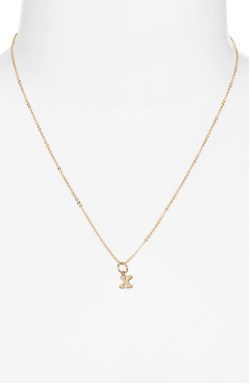 Nashelle Initial Pendant Necklace In Gold Fill - X