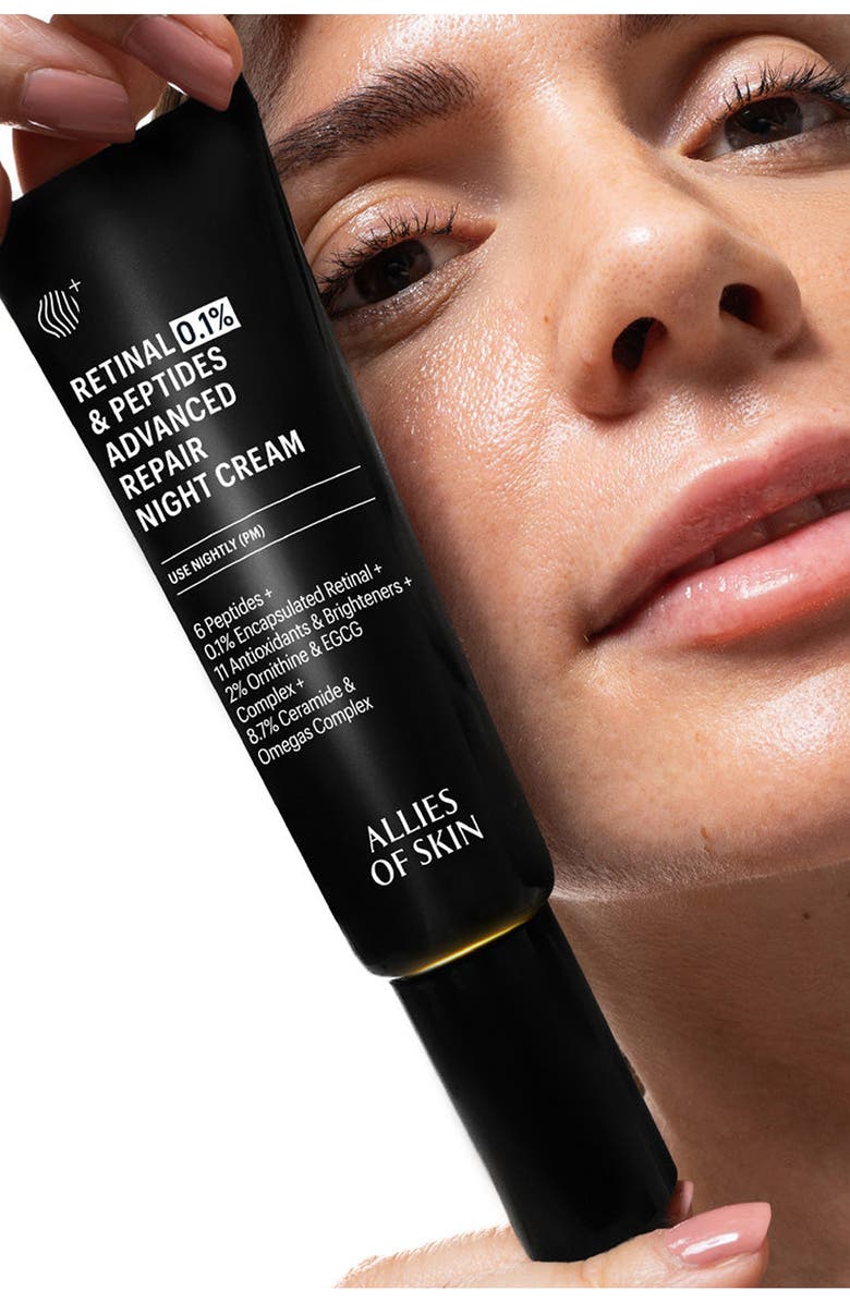 ALLIES OF SKIN Retinal 0.1% & Peptides Advanced Repair Night Cream, Alternate, color, 
