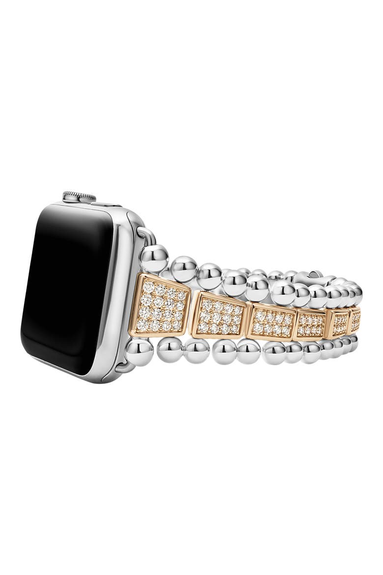 Smart Caviar Diamond Apple Watch® Watchband, Alternate, color, TWO-TONE