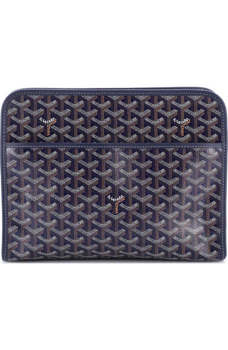 Pre-Owned Goyard Jouvence Toiletry Pouch Coated Canvas GM, Main, color, Blue