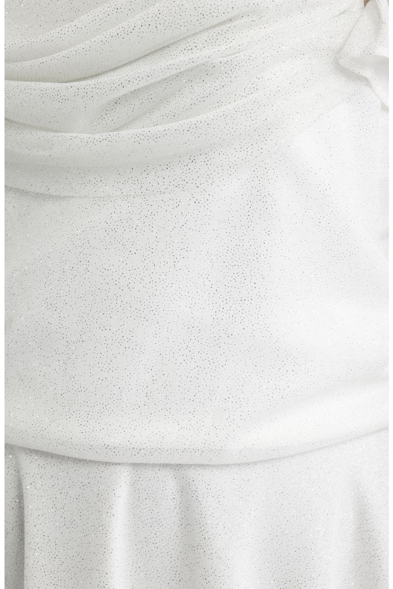 Glitter Matte Jersey Dress, Alternate, color, WHITE
