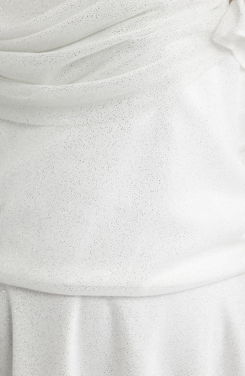 Jump Apparel Glitter Matte Jersey Dress, Alternate, color, White