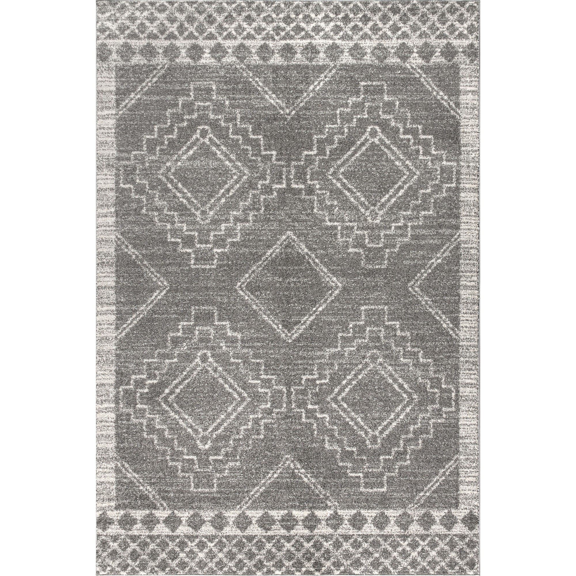 JONATHAN Y Amir Moroccan Beni Souk Area Rug in Gray/cream 