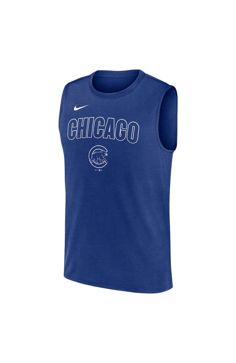 Nike Men's Nike Royal Chicago Cubs Knockout Performance Muscle Tank Top, Alternate, color, Royal