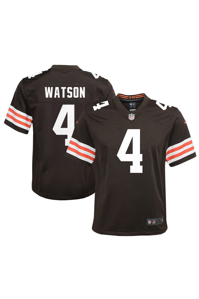 Youth Nike Deshaun Watson Brown Cleveland Browns Game Jersey, Main, color, Brown