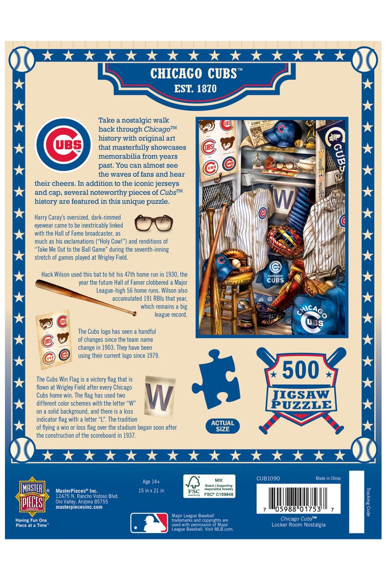 Chicago Cubs Locker Room 500pc Puzzle, Alternate, color, Multicolor